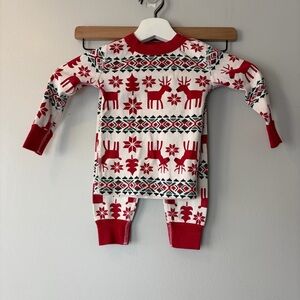Hanna Andersson‎ HannaJams Two Piece Deer Deer Red and White Pajamas 2T